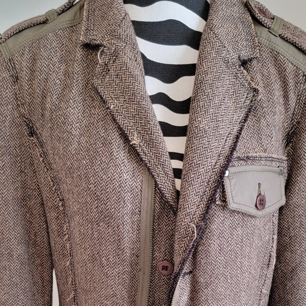 Triple Five Soul Distressed Blazer Sz L